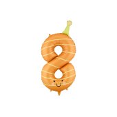 Foil balloon Number ''8'', 86cm, orange