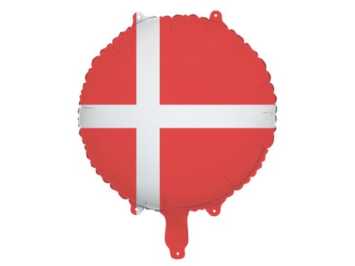 Foil balloon Danish Flag, 35 cm, mix Foil balloon Danish Flag, 35 cm, mix