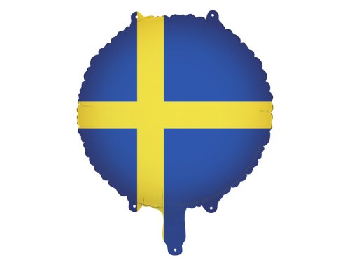 Foil balloon Swedish Flag, 35 cm, mix Foil balloon Swedish Flag, 35 cm, mix