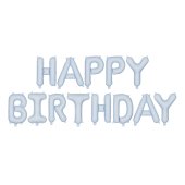 Foil Balloon Happy Birthday, 340x35cm, blue