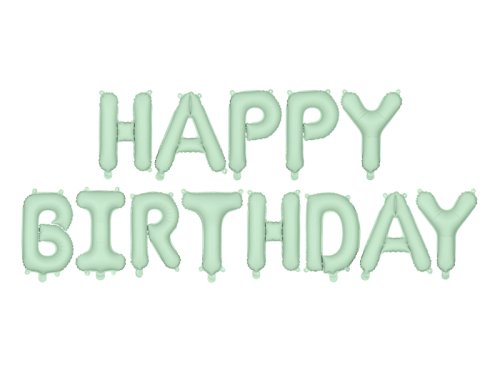 Foil Balloon Happy Birthday, 340x35cm, green Foil Balloon Happy Birthday, 340x35cm, green