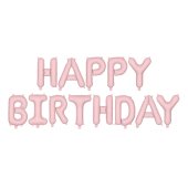 Foil Balloon Happy Birthday, 340x35cm, pink