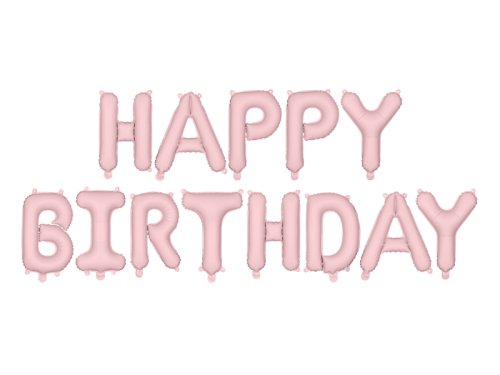 Foil Balloon Happy Birthday, 340x35cm, pink Foil Balloon Happy Birthday, 340x35cm, pink