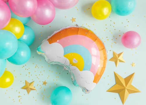 Foil balloon Rainbow, 55x40cm, mix Foil balloon Rainbow, 55x40cm, mix