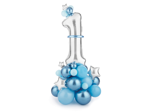 Balonu pušķis Numurs , zils, 90x140cm