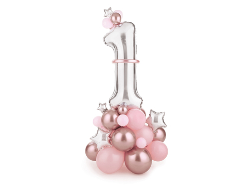 Balonu pušķis Numurs  rozā, 90x140cm