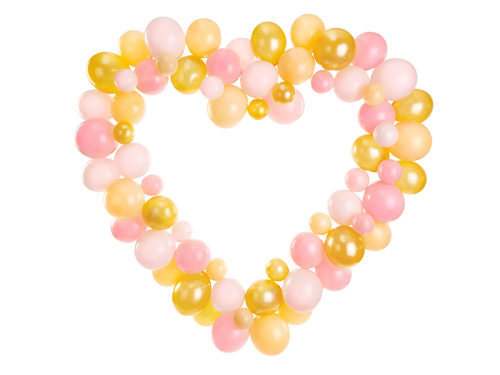 Balloon garland with frame, pink, 160 cm