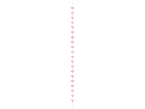 Garland Hearts, pink, 3 m Garland Hearts, pink, 3 m