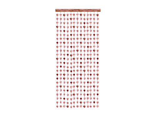 Party curtain - Hearts, rose gold, 100x245cm Party curtain - Hearts, rose gold, 100x245cm