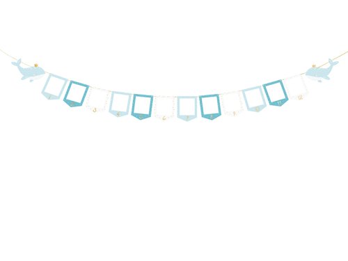 Photo frame garland - Whale, 10.5x15 cm, mix