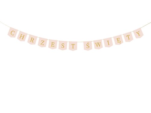 Banner ''Chrzest Święty'', 2 m, light pink Banner ''Chrzest Święty'', 2 m, light pink