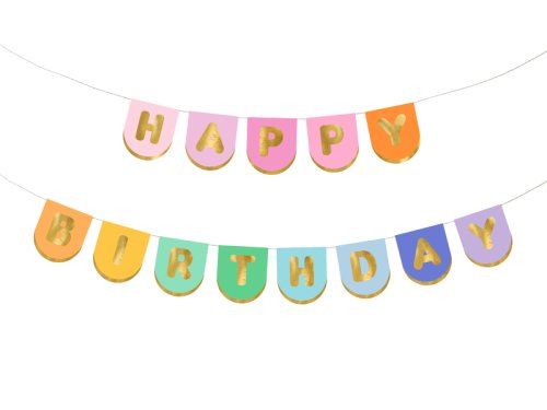 Banner Happy Birthday, mix, 163x12 cm Banner Happy Birthday, mix, 163x12 cm