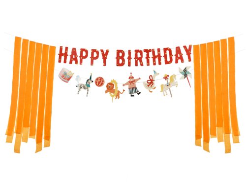 Happy Birthday Circus Banner, 275 cm, mix Happy Birthday Circus Banner, 275 cm, mix