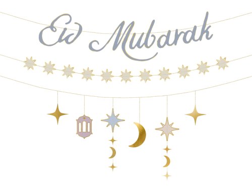 Eid Mubarak Banner, 200 cm, mix Eid Mubarak Banner, 200 cm, mix