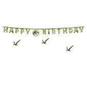 Banner Happy Birthday Jurassic World, 45x165 cm, mix