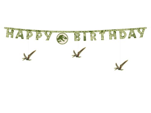 Banner Happy Birthday Jurassic World, 45x165 cm, mix Banner Happy Birthday Jurassic World, 45x165 cm, mix