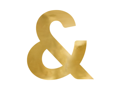 Mirror letter ''&'', gold, 58x61 cm Mirror letter ''&'', gold, 58x61 cm
