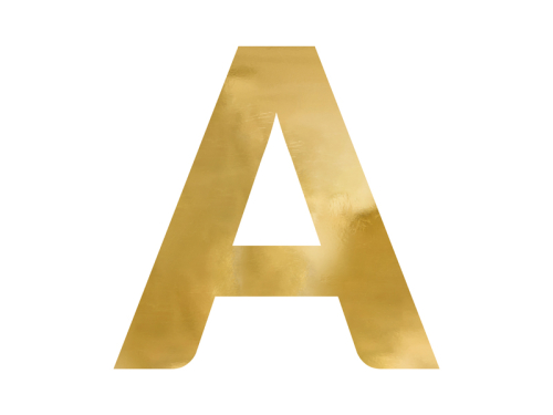 Mirror letter ''A'', gold, 61x60 cm Mirror letter ''A'', gold, 61x60 cm