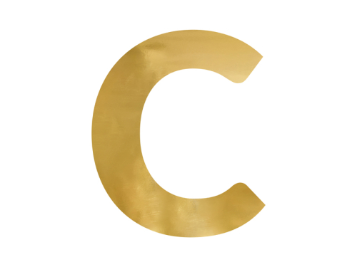 Mirror letter ''C'', gold, 51x61 cm Mirror letter ''C'', gold, 51x61 cm