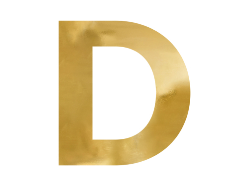 Mirror letter ''D'', gold, 55x60 cm Mirror letter ''D'', gold, 55x60 cm