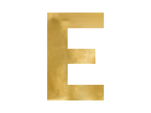 Mirror letter ''E'', gold, 40x60 cm Mirror letter ''E'', gold, 40x60 cm