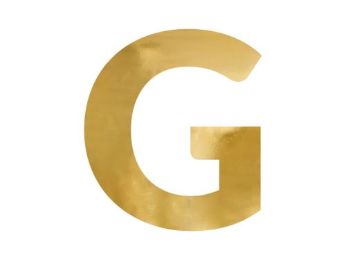 Mirror letter ''G'', gold, 54x61 cm Mirror letter ''G'', gold, 54x61 cm