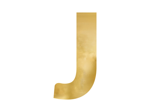 Mirror letter ''J'', gold, 30x61 cm Mirror letter ''J'', gold, 30x61 cm