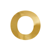 Mirror letter ''O'', gold, 62x61 cm