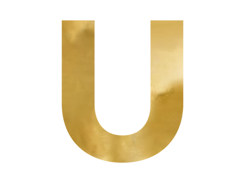 Mirror letter ''U'', gold, 52x61 cm Mirror letter ''U'', gold, 52x61 cm