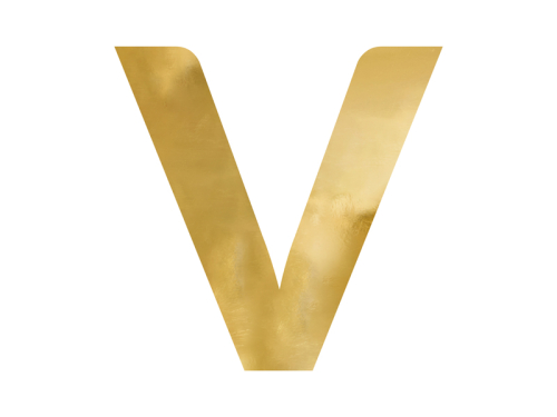 Mirror letter ''V'', gold, 61x60 cm Mirror letter ''V'', gold, 61x60 cm