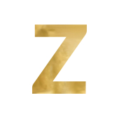 Mirror letter ''Z'', gold, 47x60 cm