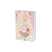 Card with enamel pin Bride, 10.5x15 cm