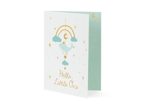 Card with hanging decoration Whale, light tiffany blue, 14x20 cm Card with hanging decoration Whale, light tiffany blue, 14x20 cm