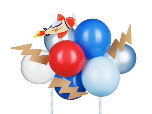 Balloon cake topper Plane, mix, 29 cm