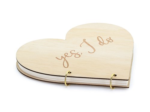 Wooden guest book - Heart, 26.5x25 cm Wooden guest book - Heart, 26.5x25 cm
