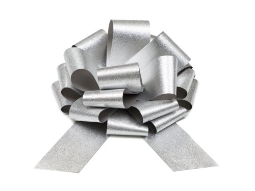 DIY decorative bow, silver, 30 cm DIY decorative bow, silver, 30 cm