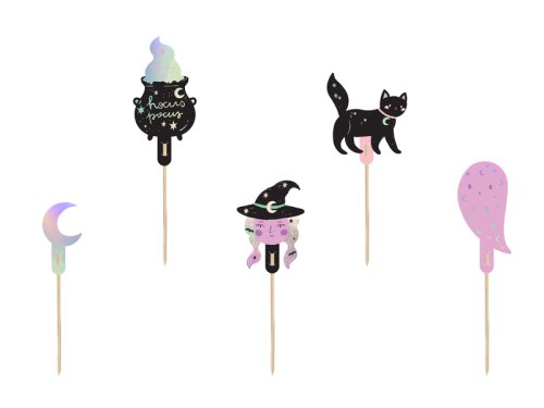 Cupcake toppers Halloween, 14 cm, mix (1 pkt / 6 pc.) Cupcake toppers Halloween, 14 cm, mix (1 pkt / 6 pc.)