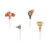 Cupcake toppers - Cars, 12 cm (1 pkt / 4 pc.)