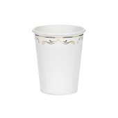Paper Cups with Ornament, White, 220 ml (1 pkt / 6 pc.)
