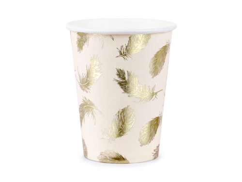 Paper cups Lovely Swan, 220ml (1 pkt / 6 pc.)