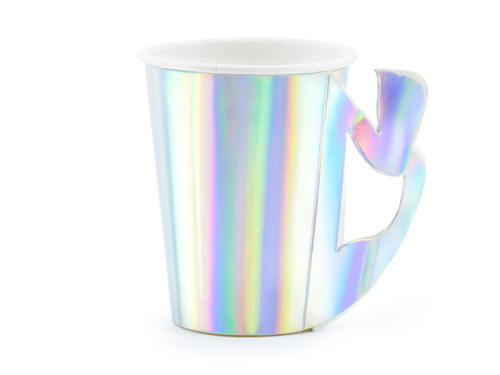 Paper cups Mermaid, iridescent, 220ml (1 pkt / 6 pc.) Paper cups Mermaid, iridescent, 220ml (1 pkt / 6 pc.)