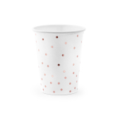 Cups Polka Dots, white, 260ml (1 pkt / 6 pc.)