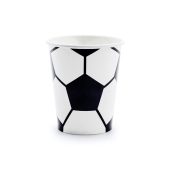 Paper cups Football, mix, 220ml (1 pkt / 6 pc.)