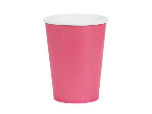 Paper Cups, dark pink, 250ml (1 pkt / 6 pc.) Paper Cups, dark pink, 250ml (1 pkt / 6 pc.)