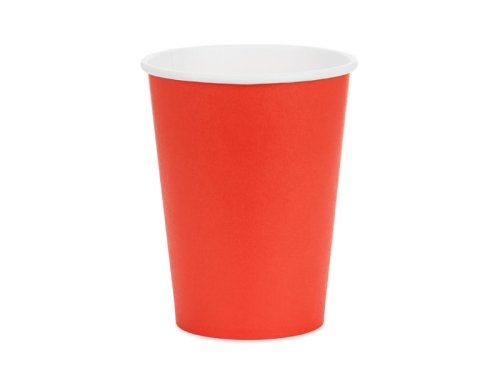 Paper Cups, red, 250ml (1 pkt / 6 pc.) Paper Cups, red, 250ml (1 pkt / 6 pc.)