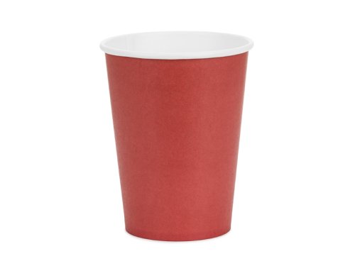 Paper Cups, dark red, 250ml (1 pkt / 6 pc.) Paper Cups, dark red, 250ml (1 pkt / 6 pc.)