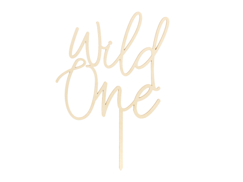 Wooden topper Wild One, 22cm