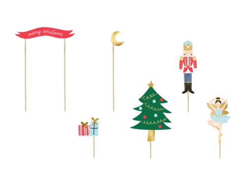 Cake toppers Nutcracker, mix, 8.5-19cm (1 pkt / 6 pc.) Cake toppers Nutcracker, mix, 8.5-19cm (1 pkt / 6 pc.)