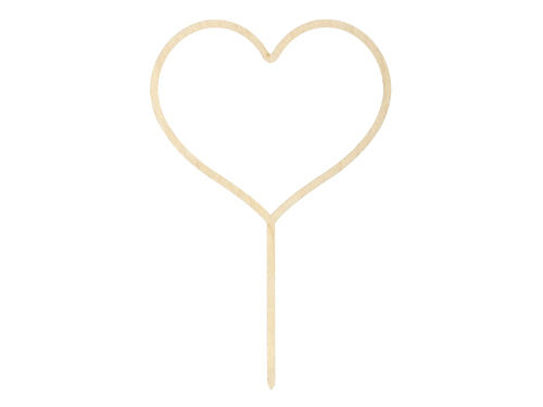 Wooden topper Heart, 23cm Wooden topper Heart, 23cm