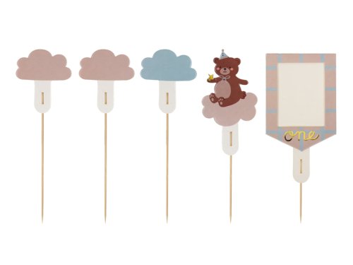 Cake Toppers Teddy Bear, Mix, 12-14 cm (1 pkt / 5 pc.) Cake Toppers Teddy Bear, Mix, 12-14 cm (1 pkt / 5 pc.)